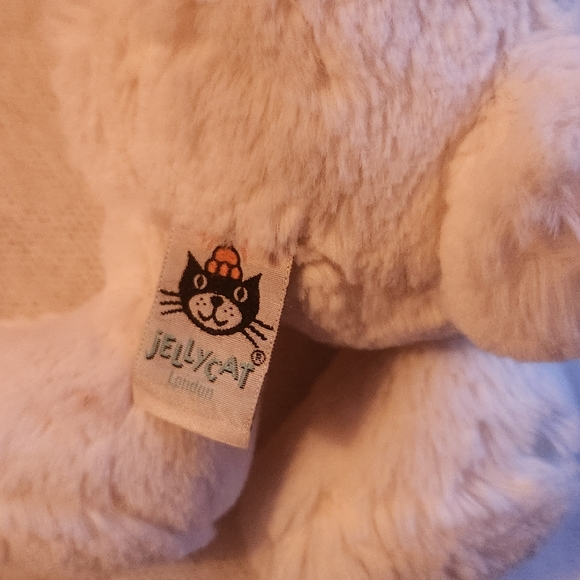 JellyCat white Bunny Rabbit 7" lay flat plush - Picture 3 of 3
